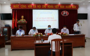 Quang cảnh buổi sát hạch tiếp nhận vào làm công chức năm 2021