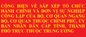 Công điện của Thủ tướng về sắp xếp tổ chức hành chính và đơn vị sự nghiệp công lập