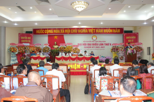 Quang cảnh của Đại hội Hội Khuyến học tỉnh Bình Định lần thứ V  nhiệm kỳ 2022 - 2027