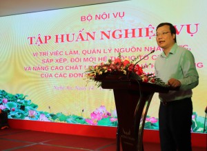 Bồi dưỡng về vị trí việc làm, tổ chức bộ máy và đổi mới cơ chế quản lý đơn vị sự nghiệp công lập, quản lý nguồn nhân lực và nâng cao chất lượng, hiệu quả hoạt động của các đơn vị sự nghiệp công lập.