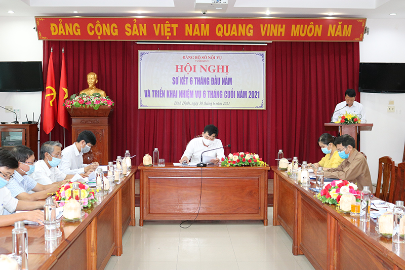 Hội nghị sơ kết 6 tháng đầu năm và triển khai nhiệm vụ 6 tháng cuối năm 2021 của Đảng bộ Sở Nội vụ.