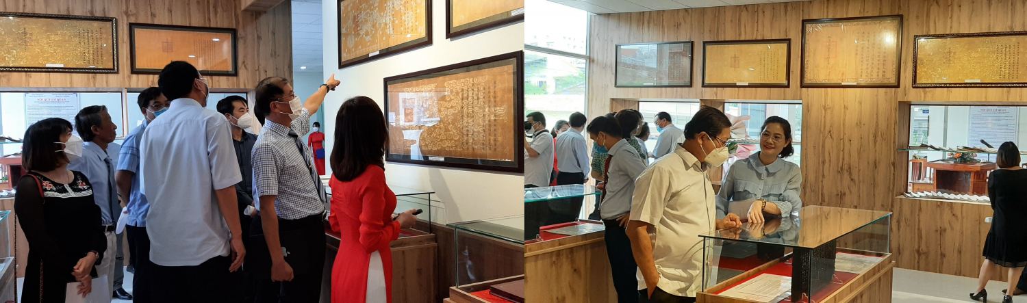 Hình ảnh tại buổi Lễ trưng bày tài liệu lưu trữ tại  Trung tâm Lưu trữ lịch sử tỉnh Bình Định
