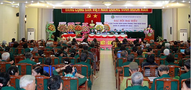 Quang cảnh Đại hội đại biểu Hội Cựu thanh niên xung phon  tỉnh lần thứ IV, nhiệm kỳ 2022 - 2027