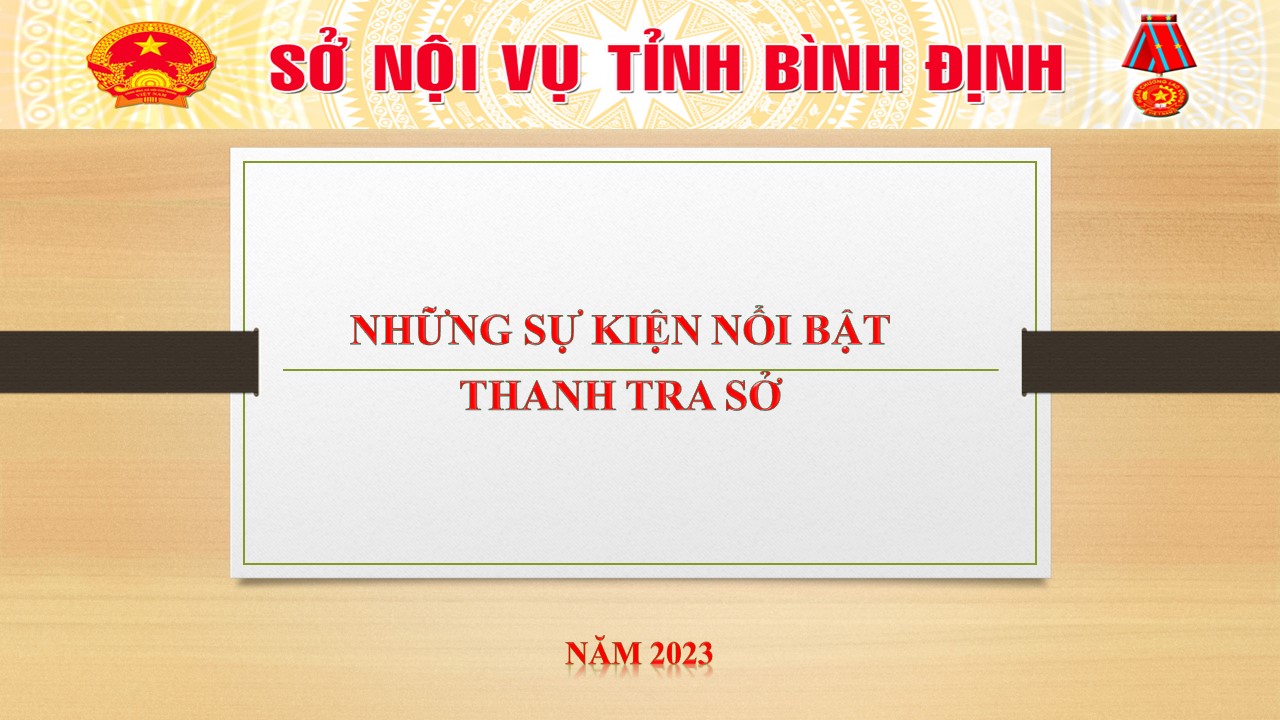 NHỮNG SỰ KIỆN NỔI BẬT THANH TRA SỞ NĂM 2023