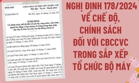 Quy định mới về chính sách với cán bộ, công chức, viên chức, lực lượng vũ trang khi sắp xếp bộ máy.